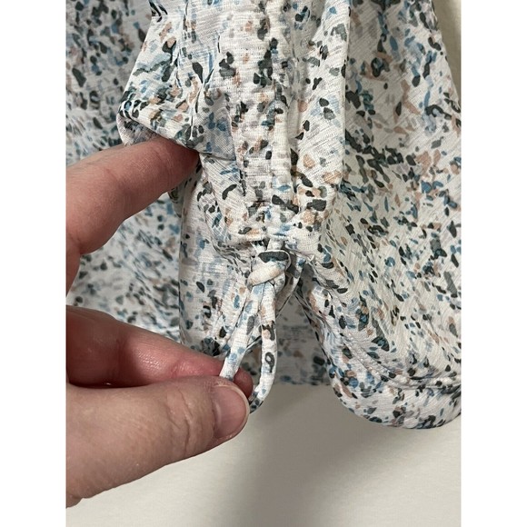 prAna Amata Tank Top Size Medium White Stargazer Pastel Splatter Design - Picture 4 of 8